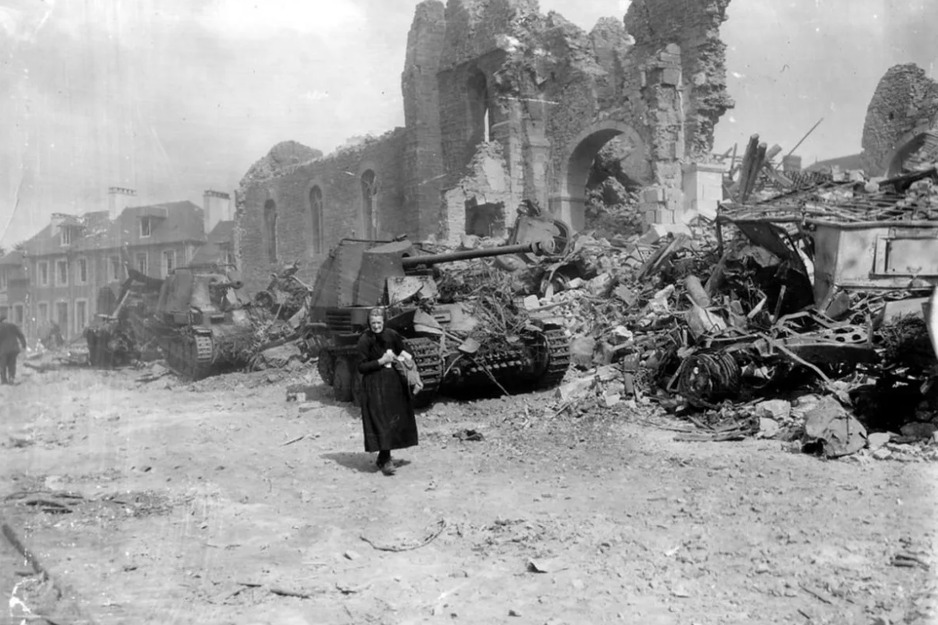Uništeni njemački oklop(Foto: Washington National Archives)