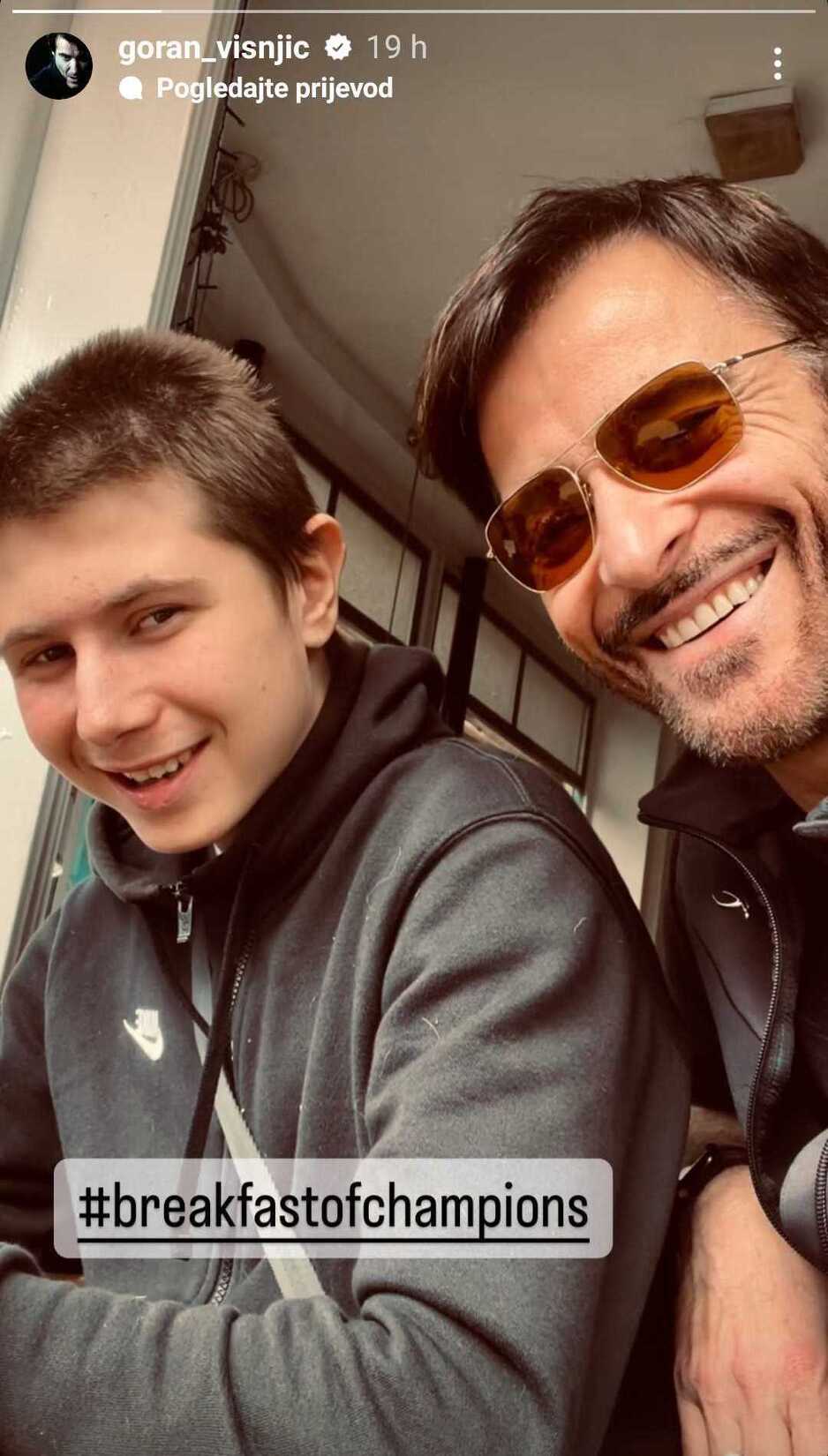 Goran Višnjić sa sinom Tinom