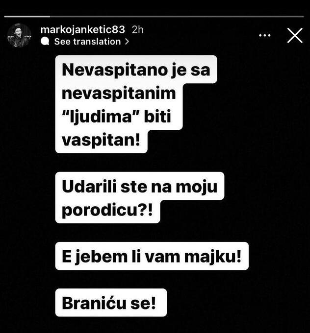 Screenshot: Instagram/markojanketic83