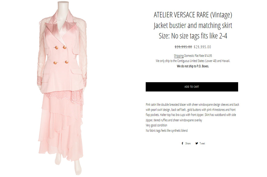 Versace komplet 29.995 dolara (53.610 KM)