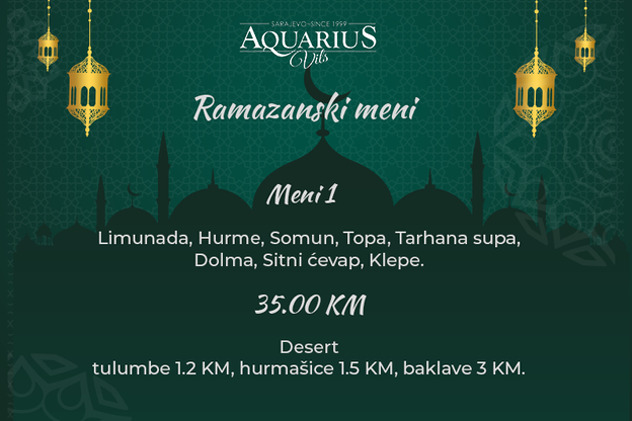 Iftarski meni 1 u Aquarius Vilsu