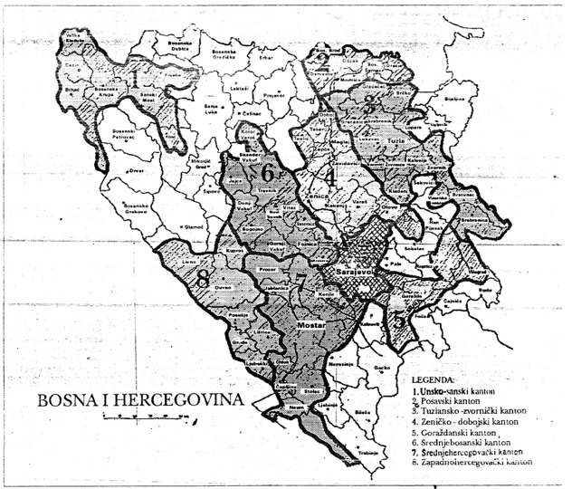 Izvorni prijedlog teritorijalne organizacije FBiH