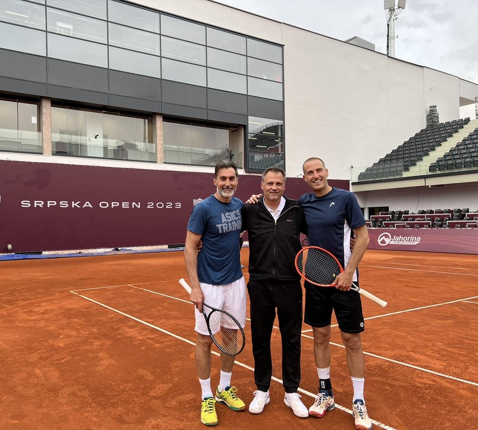 Zimonjić, Šetkić i Bojan Vujić, predsjednik Oranizacionog odbora turnira