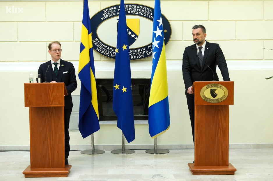 Ministri vanjskih poslova Švedske i BiH (Foto: I. L./Klix.ba)