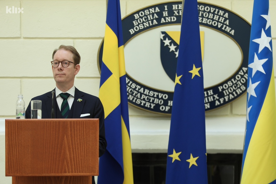 Tobias Billström zabrinut zbog izjava iz RS-a (Foto: I. L./Klix.ba)