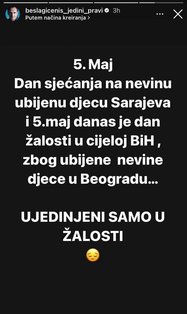 Poruka Enisa Bešlagića