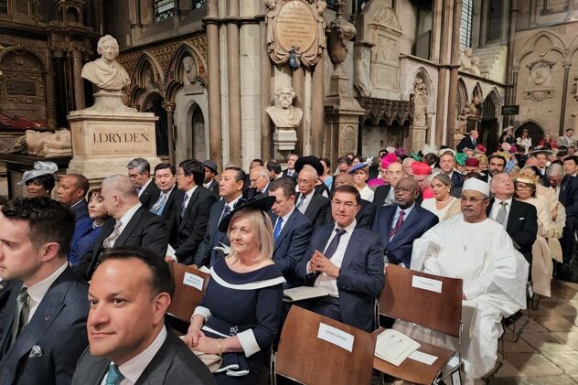 Borjana Krišto tokom ceremonije krunisanja kralja Charlesa III