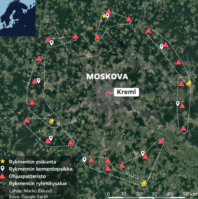 Sistem protivzračne odbrane oko Moskve (Foto: Yle)