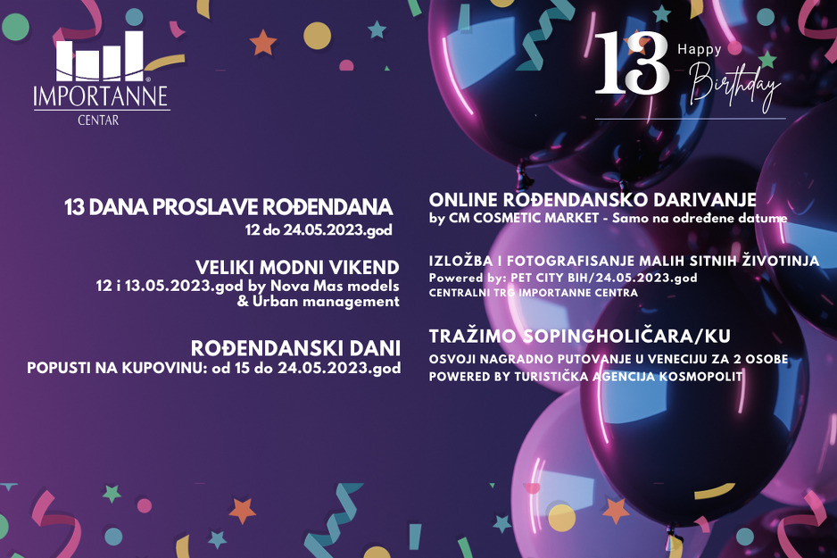 Importanne Centar slavi 13. rođenda