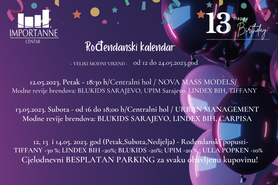 Importanne Centar slavi 13. rođenda