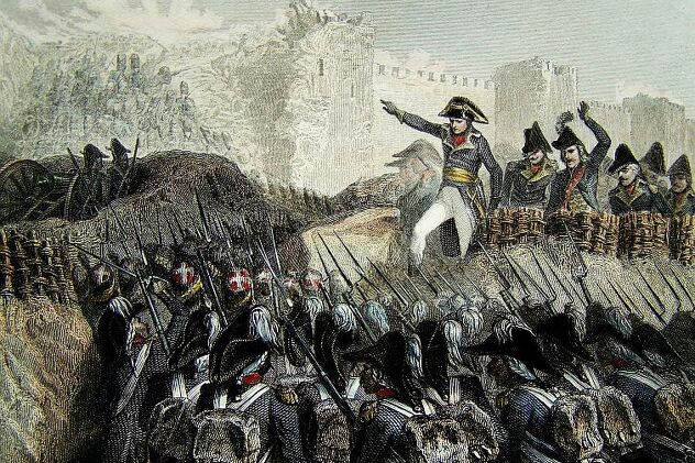 Napoleonova vojske ispred zidina Akre