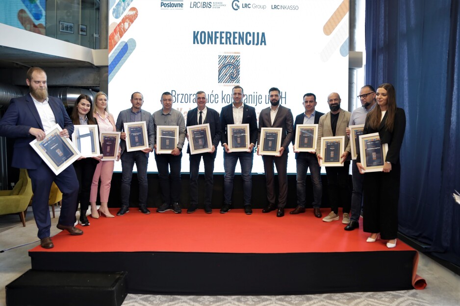Dobitnici priznanja na Konferenciji Brzorastuće kompanije u BiH