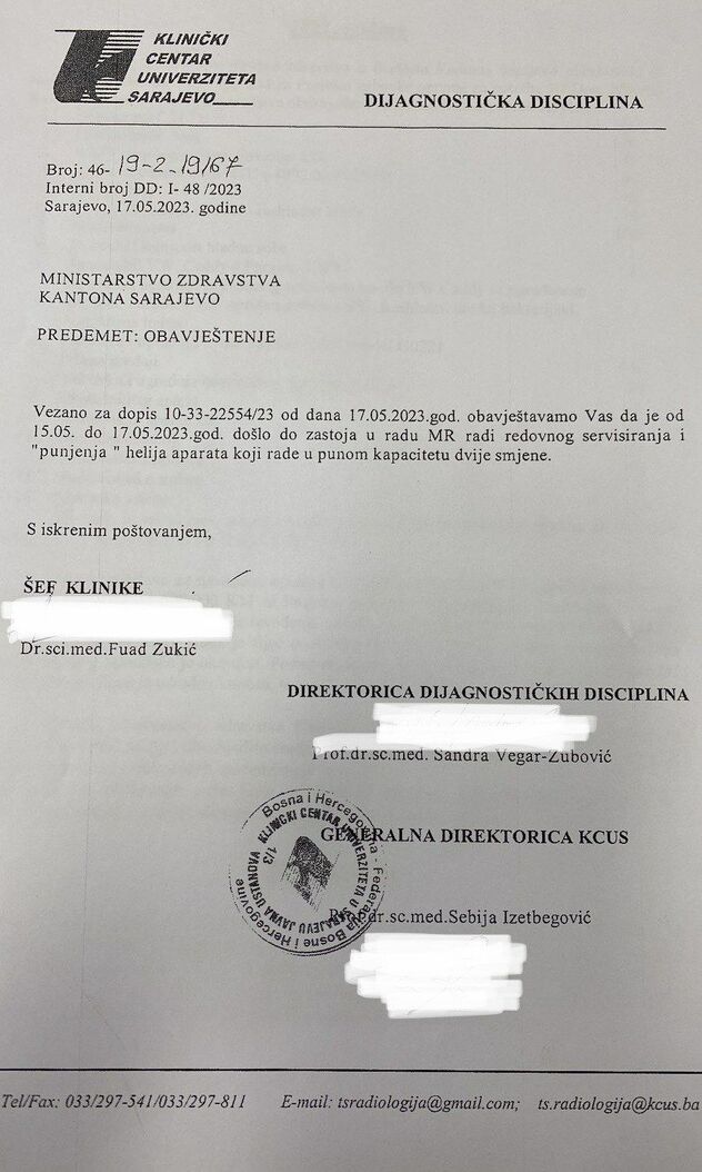 KCUS-ov odgovor Ministarstvu zdravstva KS (Foto: Vlada KS)