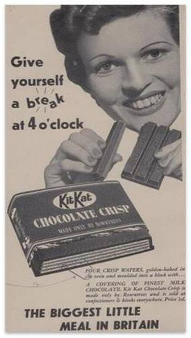 Reklama za Kit Kat iz 1930ih