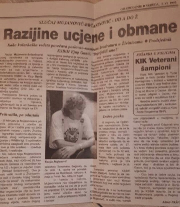 Isječak iz novina koji je Amer Čolan dostavio medijima