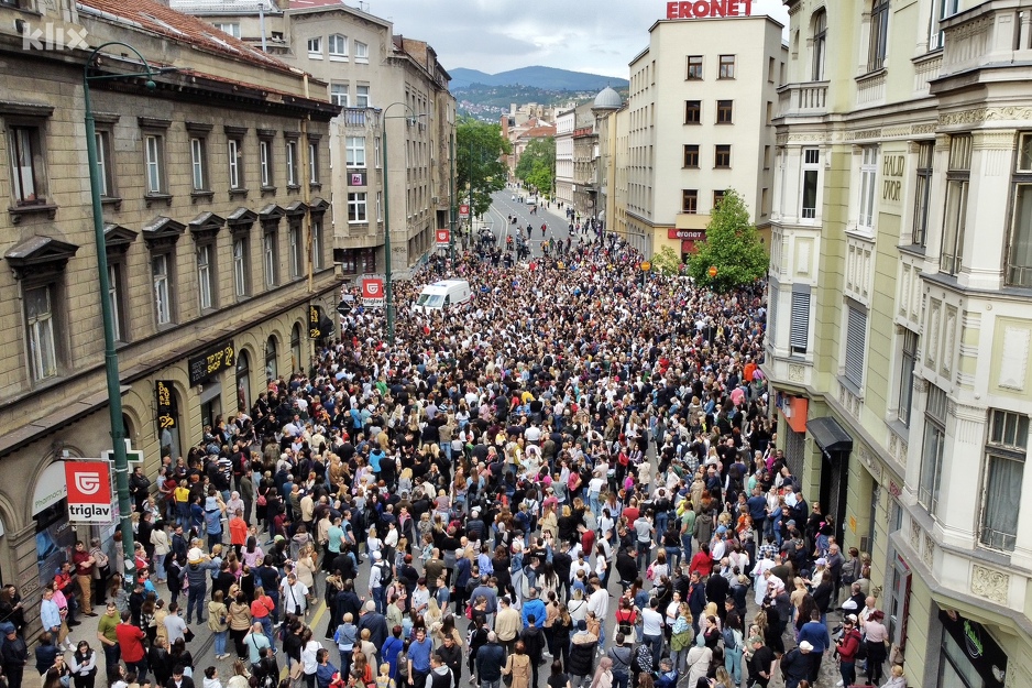 Građani Sarajeva su na ulici iskazali svoje nezadovoljstvo (Foto: D. S./Klix.ba)