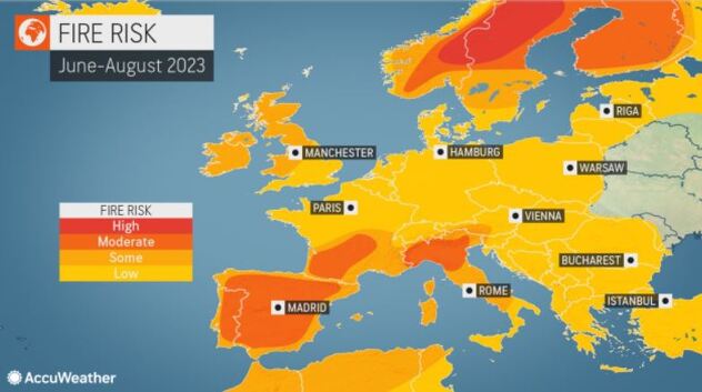 Rizik od požara u Evropi
