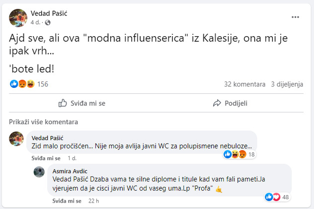 Facebook objava koja je izazvala raspravu