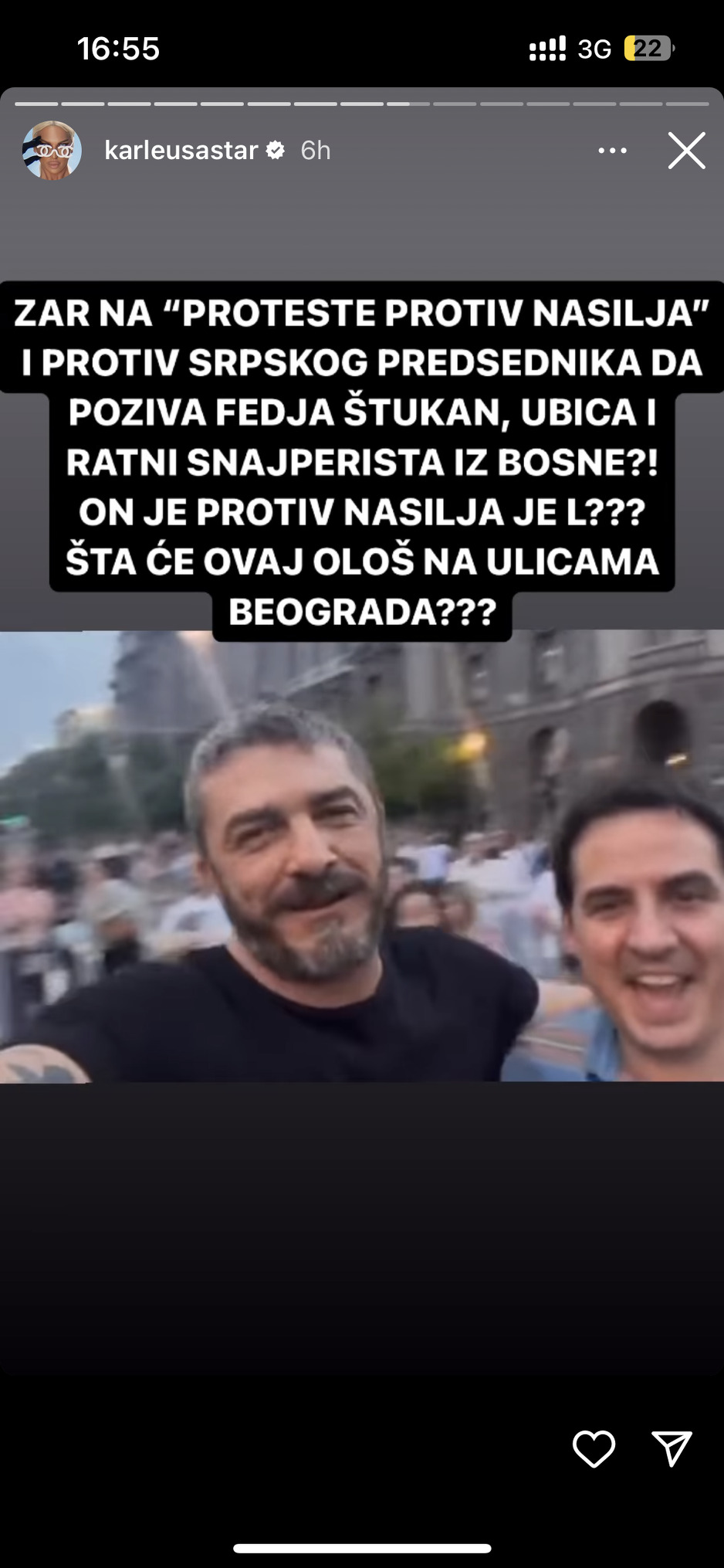 Verbalni napad Jelene Karleuše na Feđu Štukana (Screenshot: Instagram)