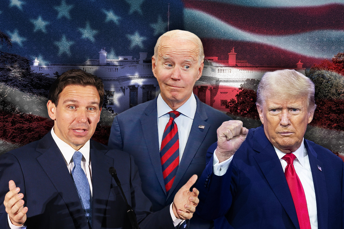 Biden u nešto pogodnijoj situaciji u odnosu na Trumpa i DeSantisa (Ilustracija: A. L./Klix.ba)