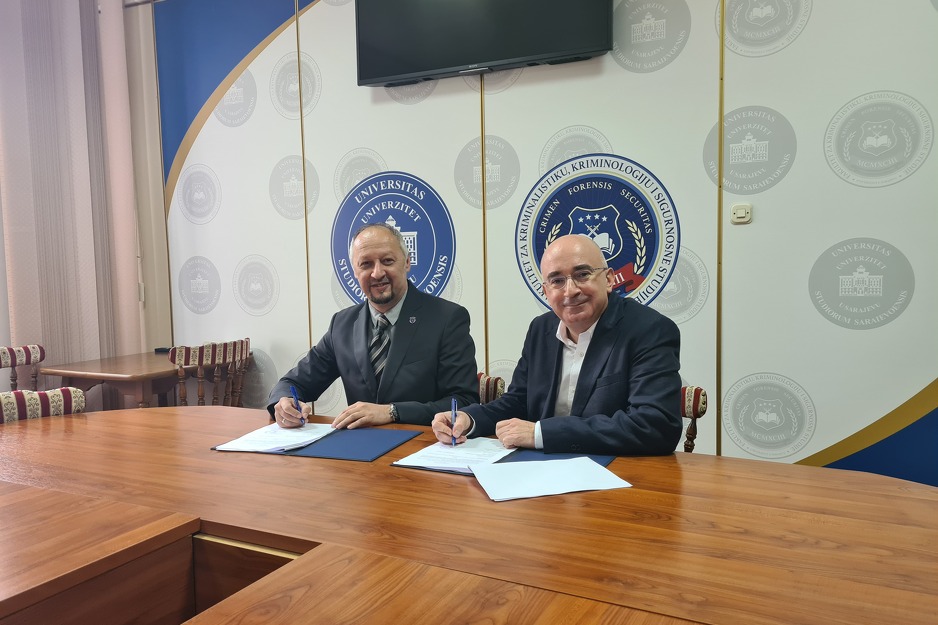 Dekan Fakulteta za kriminalistiku Jasmin Ahić i direktor kompanije Logosoft Damir Dizdarević