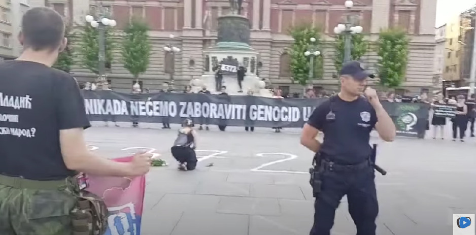 Na Trgu Republike u Beogradu prisutan je i veliki broj policije