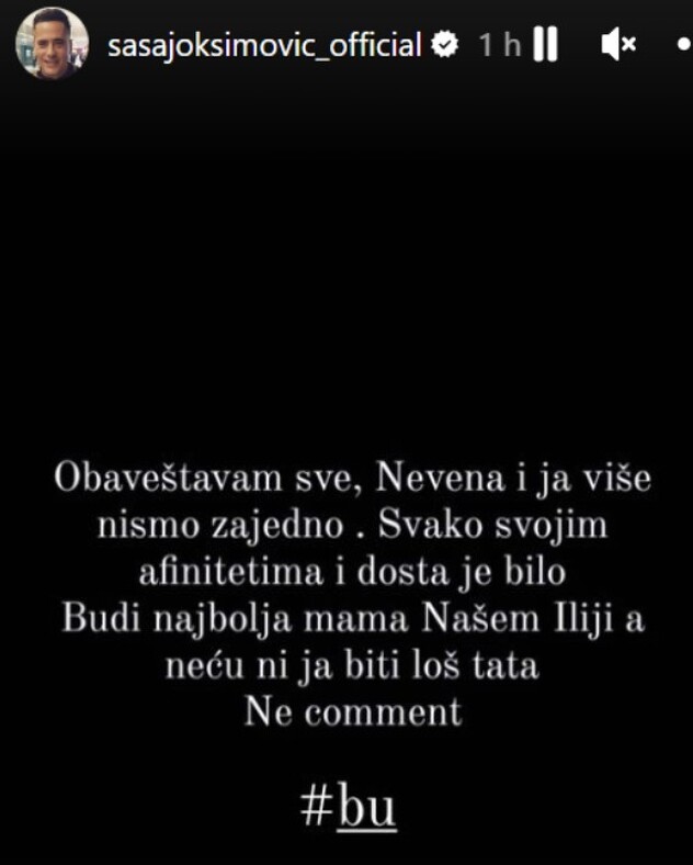 Screenshot: Instagram/sasajoksimovic_official