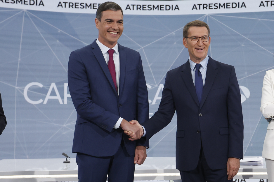 Sanchez i Feijoo uoči TV debate (Foto: EPA-EFE)