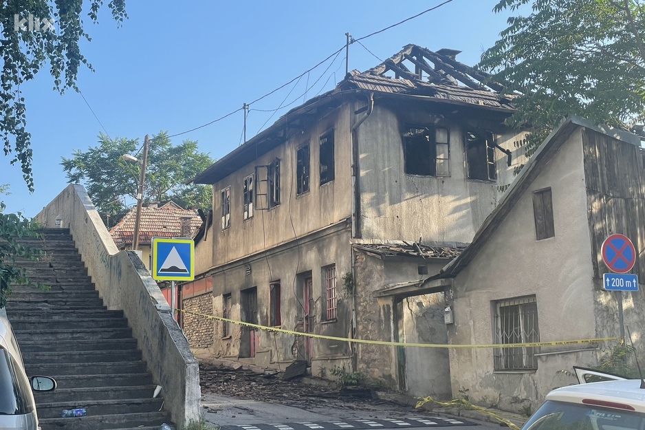 Objekat u Odobašinoj nakon ugašenog požara (Foto: Čitatelj)