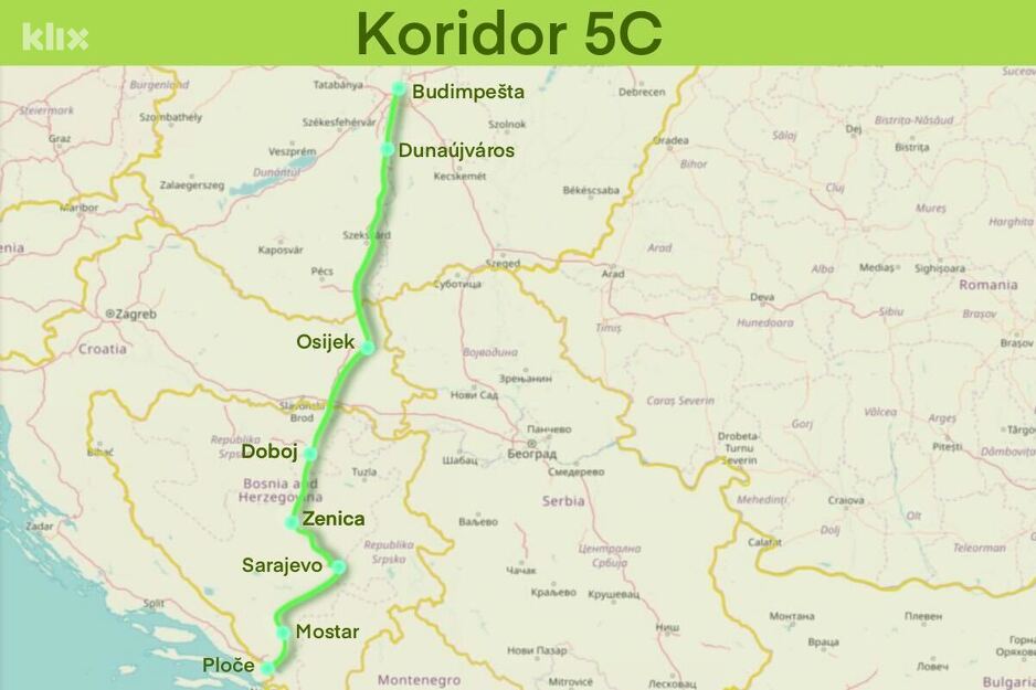 Trasa Koridora 5C (Ilustracija: A.L./Klix.ba