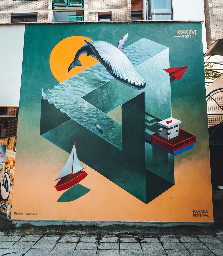 Mural u Kranjčevićevoj ulici (Foto: Fasada Festival)