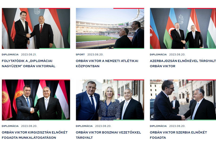 Kod Orbana sve u znaku posjeta lidera (Screenshot: Ured premijera Mađarske)