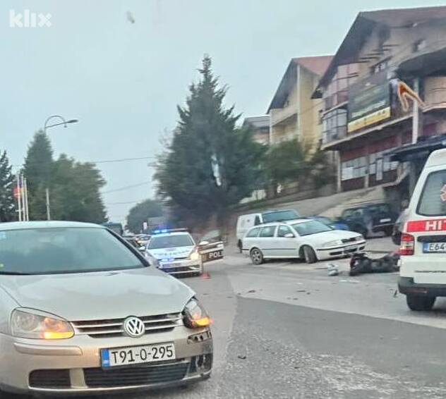 Sudarili se automobil i motocikl (Foto: Čitatelj)