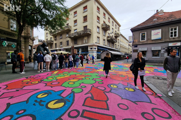 Novi mural svjetski poznatog umjetnika Lunara na križanju Preradovićeve i Masarykove ulice