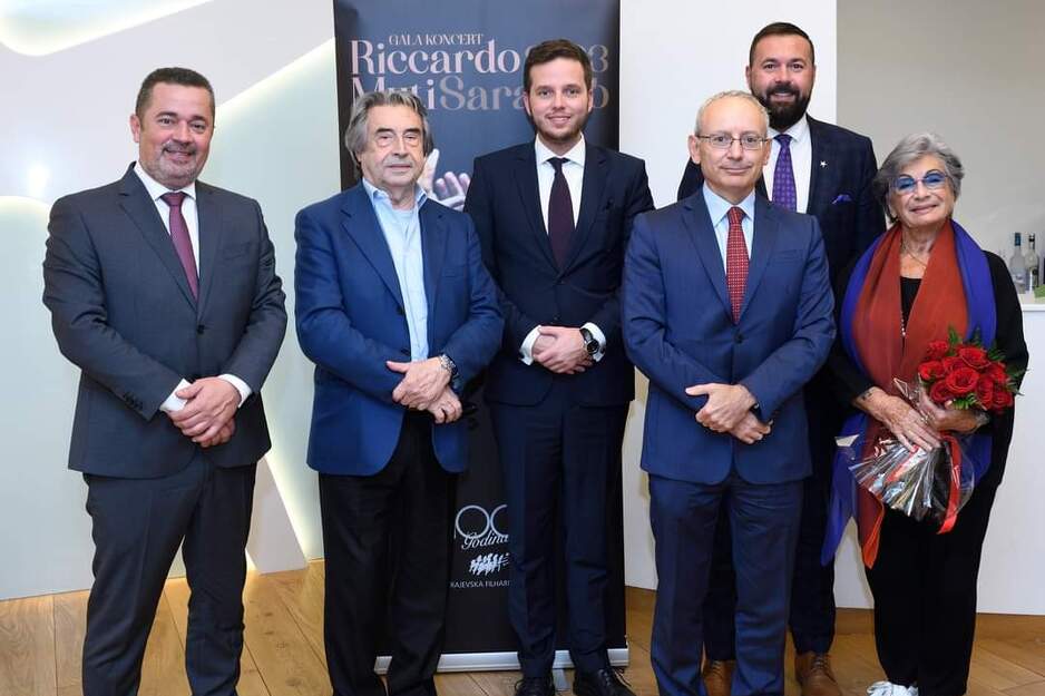 Vedran Tuce, Riccardo Muti i Cristina Mazzavillani Muti, Nihad Uk, Kenan Magoda, italijanski ambasador Marco di Ruzza