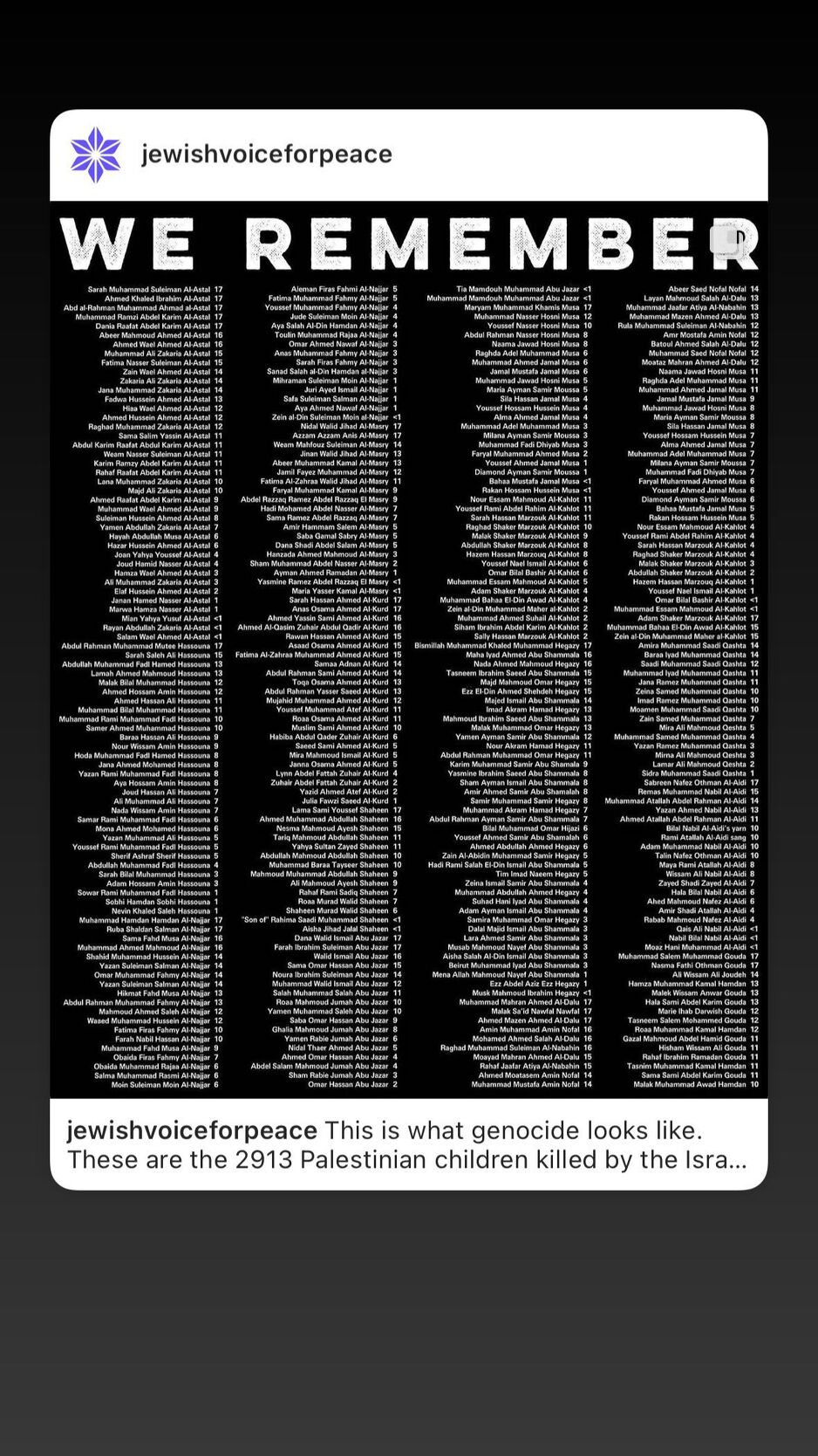 Kounde podijelio objavu o genocidu nad Palestincima