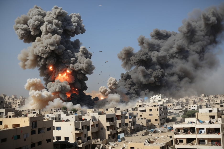 Zračno bombardiranje u Gazi (Foto: EPA-EFE)