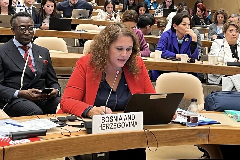 Ministrica Jasna Duraković u sjedištu UN-a u Ženevi, u Palais des Nations, na konferenciji “Regional Conference on International Conference on Population and Development (ICPD)”