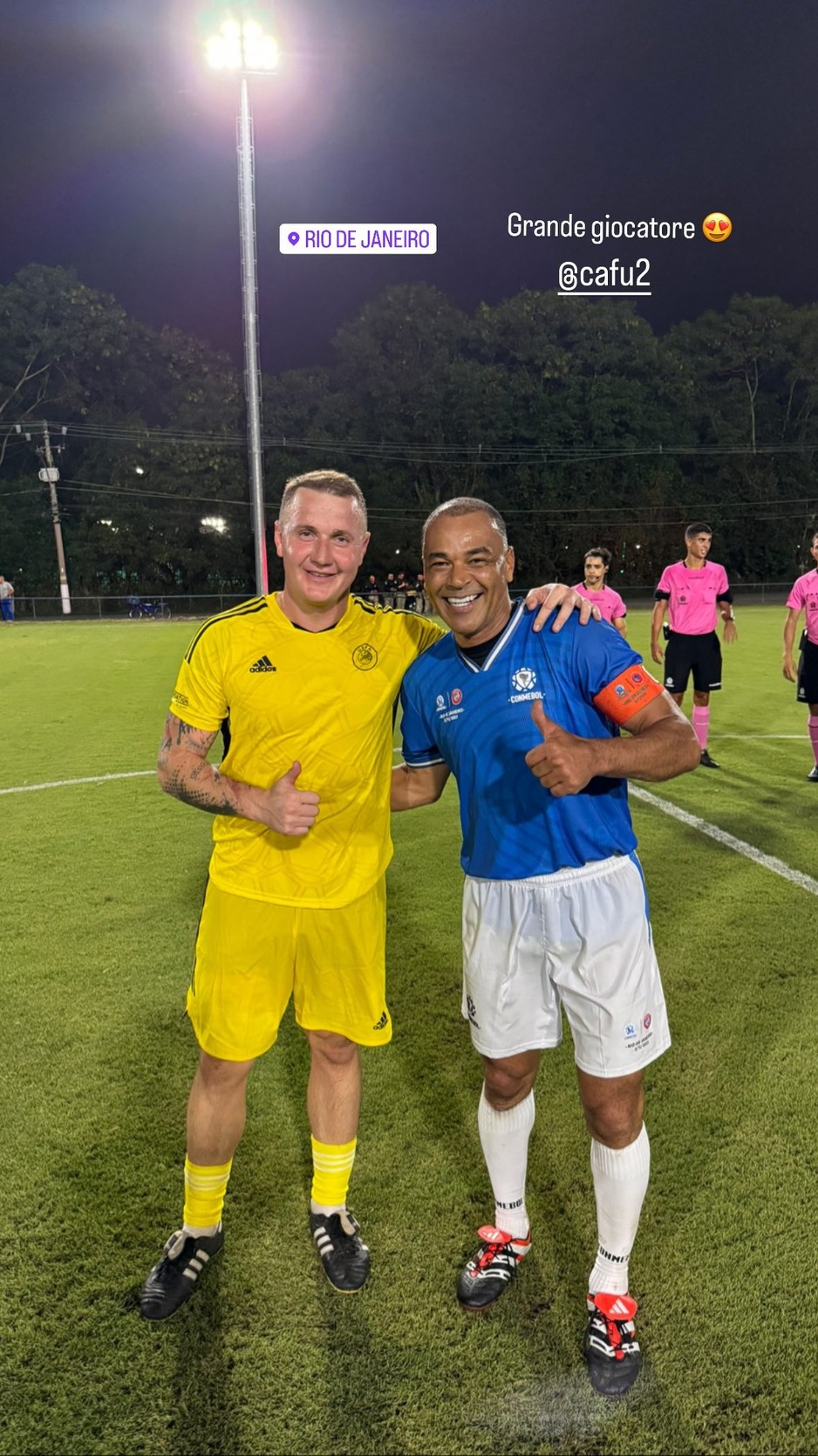 Senijad Ibričić i Cafu (Foto: Instagram)