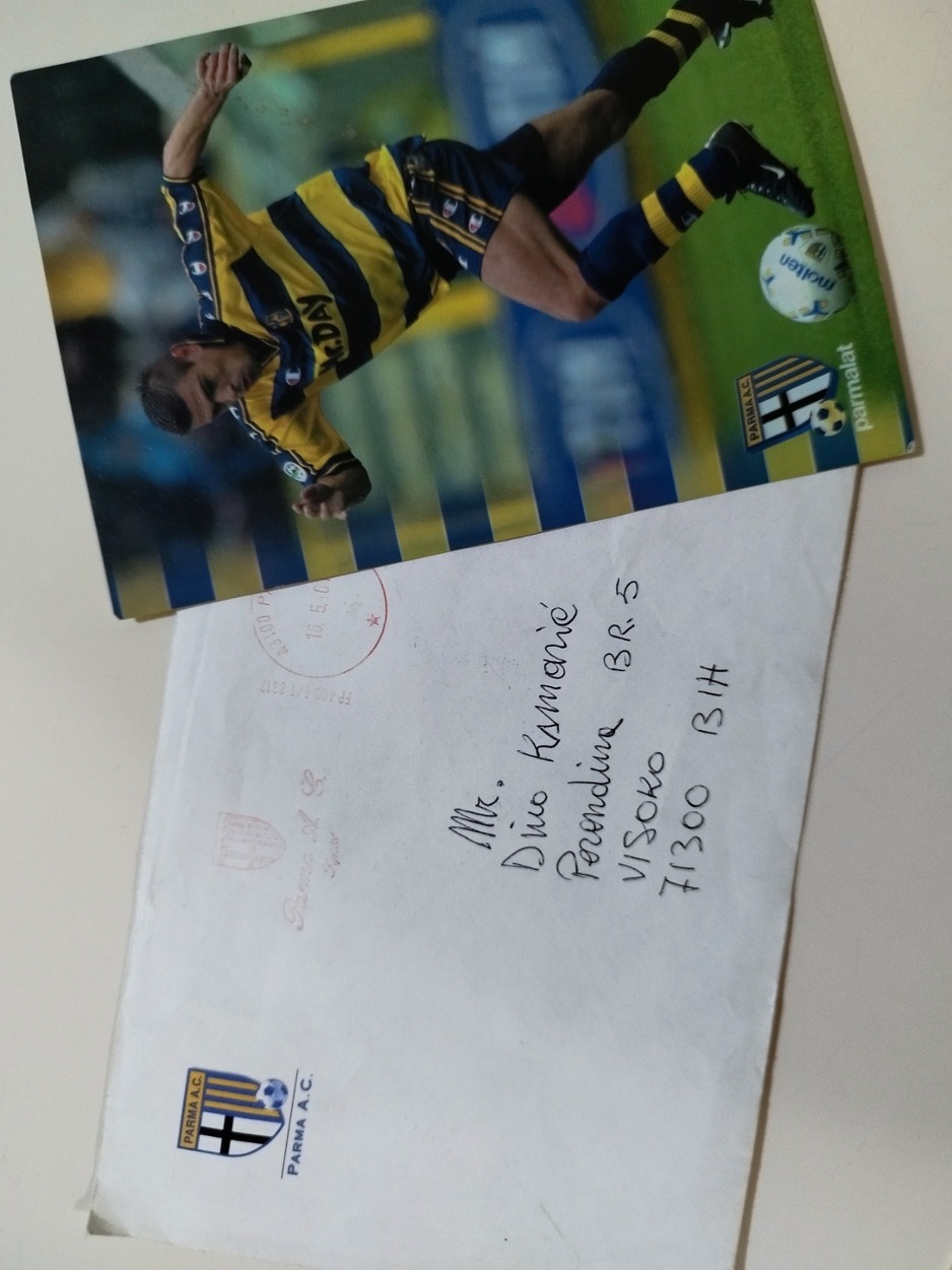 Pismo sa slikom i posvetom navijaču iz Visokog (Foto: visoko.ba)