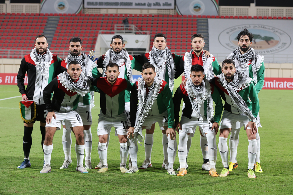 Nogometaši Palestine pred meč s Libanonom (Foto: EPA-EFE)