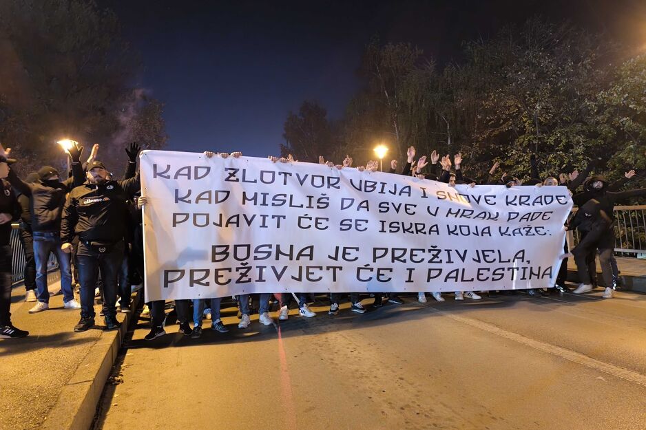 Parola BH Fanaticosa posvećena Palestini (Foto: E. M./Klix.ba)