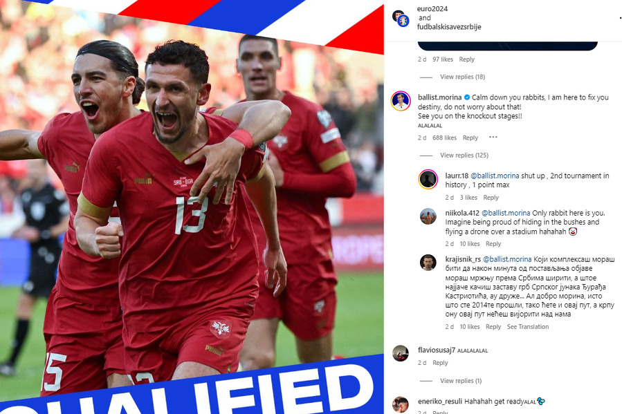 Komentar Ismaila Morine na zvaničnom sajtu UEFA-e