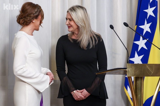 Prve dame BiH Mirela Bećirović i Sabina Komšić (Foto: I. L./Klix.ba)