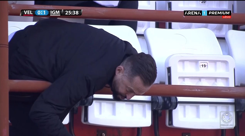 Edis Mulalić na utakmici protiv Veleža (Foto: Screenshot)