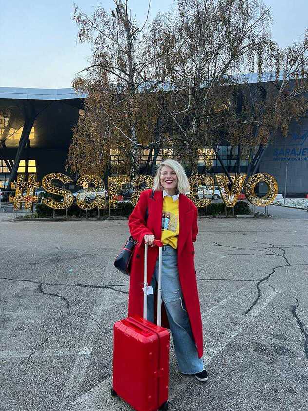 Ida Prester na sarajevskom aerodromu