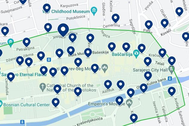 Lažna lokacija apartmana, prikazana na mapi