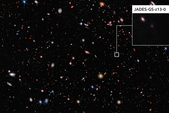 Najranija potvrđena galaksija, nastala samo 325 miliona godina nakon Velikog praska (Foto: NASA/ESA/CSA)
