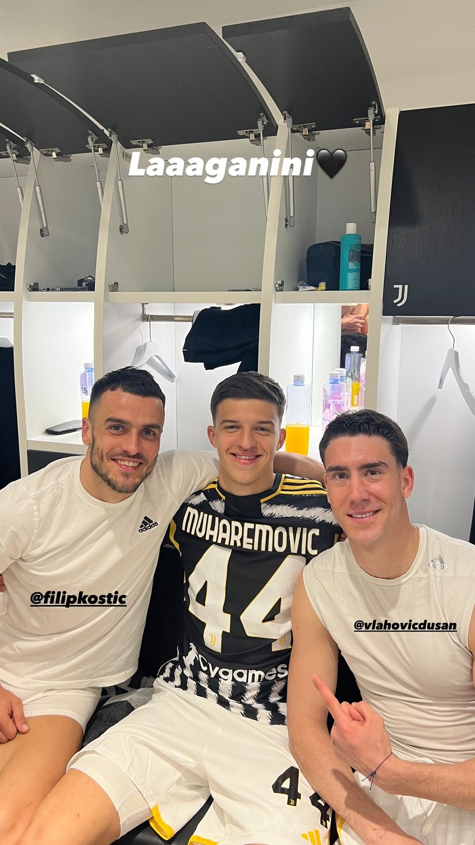 Kostić, Muharemović i Vlahović (Foto: Instagram)