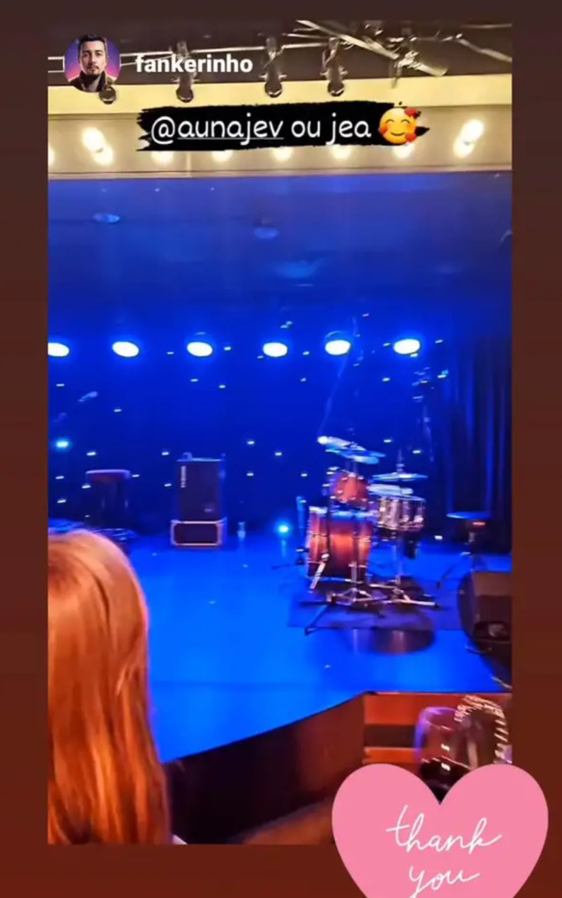 Instagram story Farisa Pinje s koncerta Ane Uršule Najev (Screenshot: Instagram)